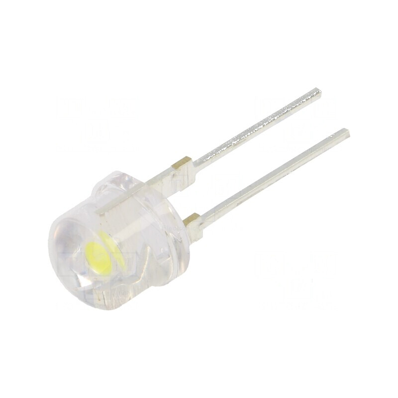 LED 8mm Alb Rece 100° Convex - Nr. Term: 2 | Electronic-mag.ro | Componente Electronice
