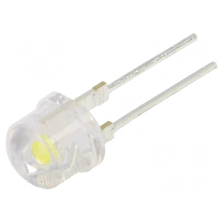 LED 8mm Alb Rece 100° Convex - Nr. Term: 2 | Electronic-mag.ro | Componente Electronice