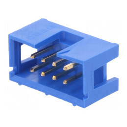 Conector IDC Soclu Tată cu 8 PIN-uri Drept THT Aurit 2,54mm - Quickie | Electronic-mag.ro | Componente Electronice