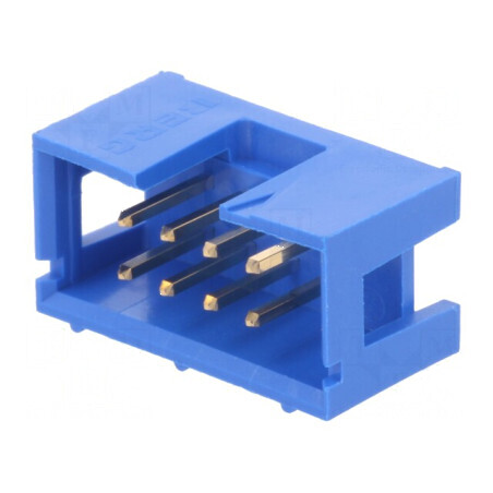Conector IDC Soclu Tată cu 8 PIN-uri Drept THT Aurit 2,54mm - Quickie | Electronic-mag.ro | Componente Electronice