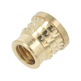 Adaos filetat din alamă M6, Lungime 7,7mm, pentru Plastic MULTISERT® - Accesorii de Montaj | Electronic-mag.ro | Componente Electronice