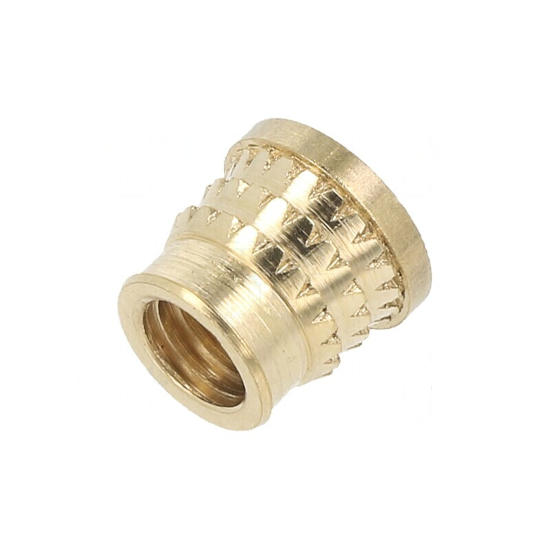 Adaos filetat din alamă M6, Lungime 7,7mm, pentru Plastic MULTISERT® - Accesorii de Montaj | Electronic-mag.ro | Componente Electronice Adaos filetat din alamă M6, Lungime 7,7mm, pentru Plastic MULTISERT® - Accesorii de Montaj | Electronic-mag.ro | Componente Electronice
