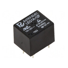 Releu electromagnetic SPST-NO 12VDC, 15A/120VAC cu terminale LEG | Electronic-mag.ro | Componente Electronice
