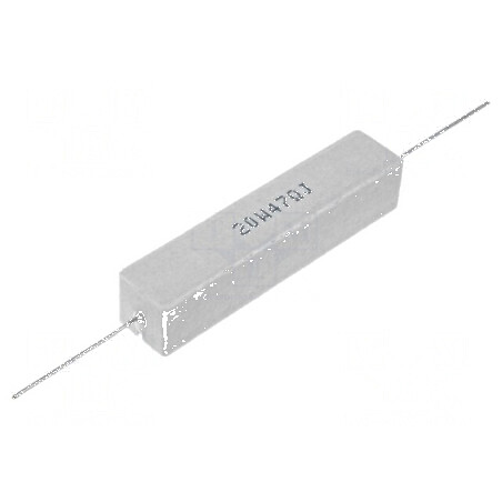 Rezistor Bobinat cu Ciment THT 3,3Ω 20W ±5% Dimensiuni 13x13x60mm pentru Aplicatii Electrice | Electronic-mag.ro | Componente Electronice