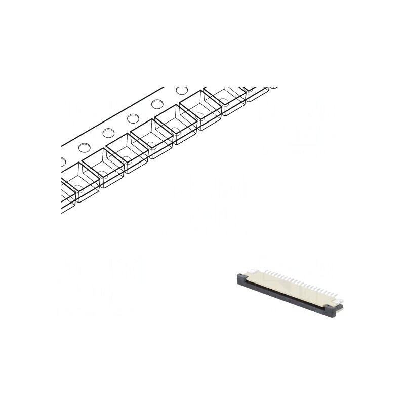 Conector FFC/FPC Orizontal 22 PIN ZIF SMT Cositorit cu Rezistență de 30mΩ | Electronic-mag.ro | Componente Electronice Conector FFC/FPC Orizontal 22 PIN ZIF SMT Cositorit cu Rezistență de 30mΩ | Electronic-mag.ro | Componente Electronice