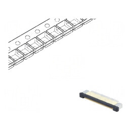 Conector FFC/FPC Orizontal ZIF 30 PIN SMT 500mA Cositorit - Componentă Electronică de Înaltă Calitate | Electronic-mag.ro | Componente Electronice
