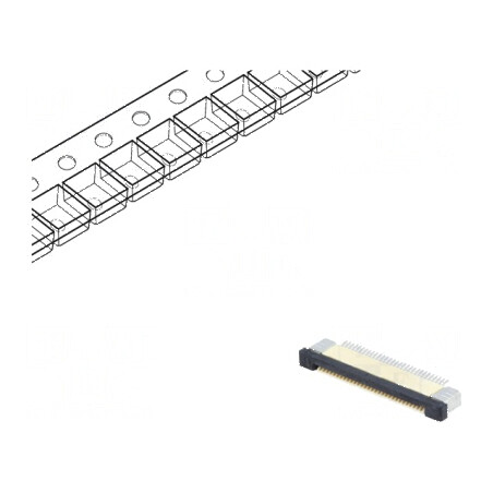 Conector FFC/FPC Orizontal ZIF 30 PIN SMT 500mA Cositorit - Componentă Electronică de Înaltă Calitate | Electronic-mag.ro | Componente Electronice