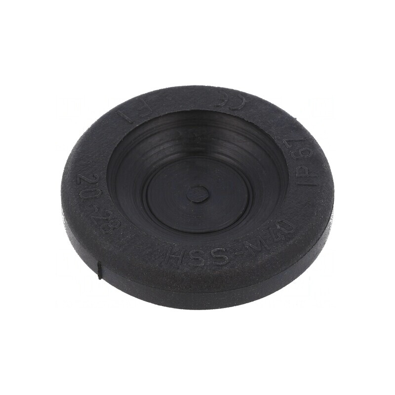 Manșon Øorificiu Montare 40mm Elastomer Termoplastic TPE Negru | Electronic-mag.ro | Componente Electronice