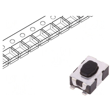 Microîntrerupător TACT SPST-NO 0,05A/32VDC SMT Pozitie 2 fără 4N | Electronic-mag.ro | Componente Electronice
