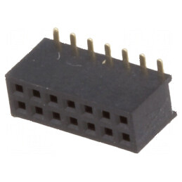 Conector 2x7 SMT Mamă PIN 14 Pini Drept 1,27mm - Şiruri Pini Soclu | Electronic-mag.ro | Componente Electronice