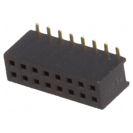 Conector şiruri pini soclu mamă, 16 pini, 1,27mm, SMT 2x8, pentru aplicații electronice | Electronic-mag.ro | Componente Electronice