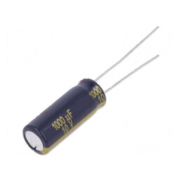 Condensator Electrolitic Low ESR THT 1000uF 10VDC Ø8x20mm pentru Circuit Electric | Electronic-mag.ro | Componente Electronice