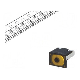 Microîntrerupător TACT SPST Pozitiv 2 0,02A/15VDC SMT Fără 1,6N - Comutator Compact pentru Aplicații Electronice | Electronic-mag.ro | Componente Electronice