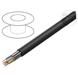Cablu F/UTP 5e Exterior 100m 4x2x26AWG CCA PE Negru | Electronic-mag.ro | Componente Electronice
