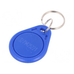 Breloc RFID ISO/IEC14443-3-A din plastic albastru, frecvență 13,56MHz, pentru acces și identificare | Electronic-mag.ro | Componente Electronice