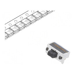 Microîntrerupător TACT SPST-NO 0,02A/12VDC THT - Pozitie 2, Fara Accesorii | Electronic-mag.ro | Componente Electronice