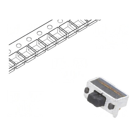 Microîntrerupător TACT SPST-NO 0,02A/12VDC THT - Pozitie 2, Fara Accesorii | Electronic-mag.ro | Componente Electronice