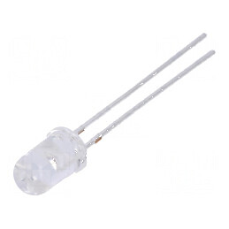 Emițător IR 5mm 830nm Transparent 50mW 20° THT 100mA pentru Aplicatii Electronice | Electronic-mag.ro | Componente Electronice