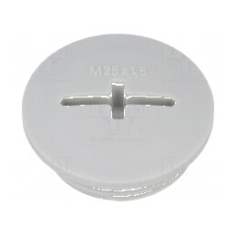 Capac de protecție M25 1,5 IP54 din poliamidă gri deschis, 8mm - soluție durabilă pentru conexiuni electrice | Electronic-mag.ro | Componente Electronice