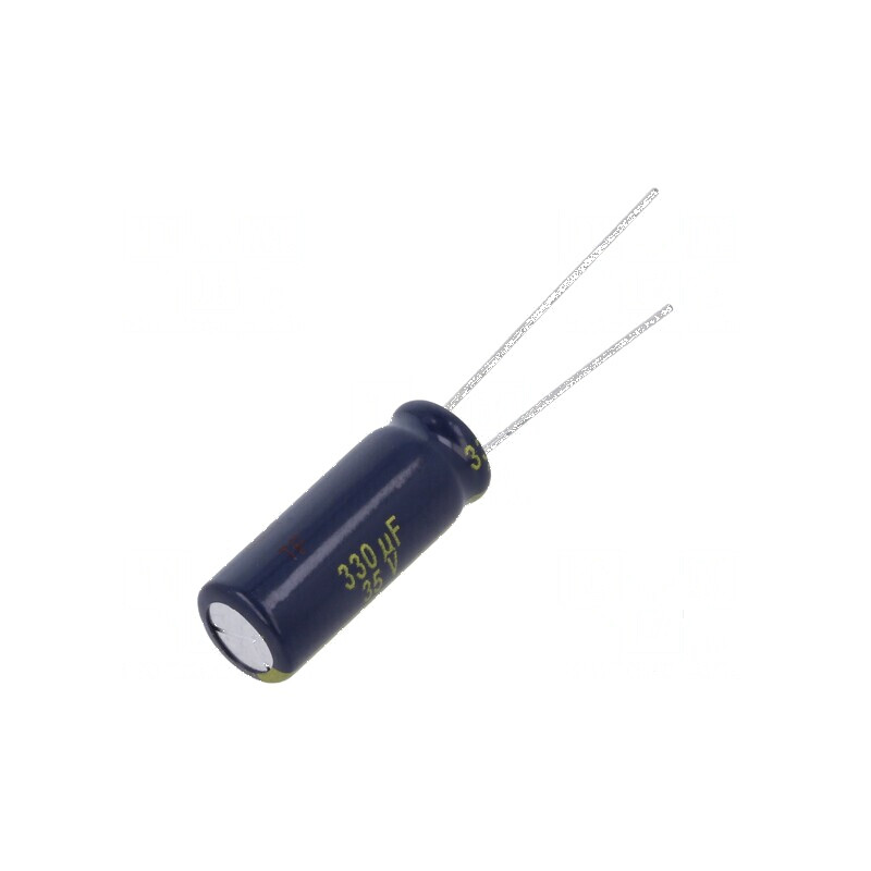 Condensator Electrolitic Low ESR THT 330uF 35VDC Ø8x20mm - Componentă Electronică de Înaltă Performanță | Electronic-mag.ro | Componente Electronice