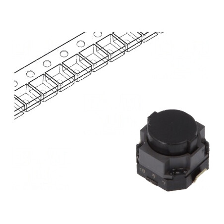 Microîntrerupător TACT SPST 2 Pozitii 0,05A 12VDC SMT Fără 3,5N | Electronic-mag.ro | Componente Electronice