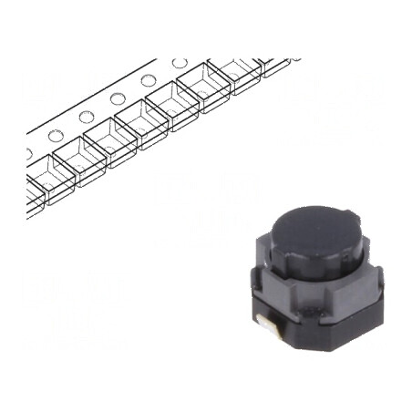 Microîntrerupător TACT SPST Poz: 2 0,05A/12VDC SMT - Comutator Compact Fără 3N | Electronic-mag.ro | Componente Electronice