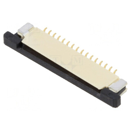 Conector FFC/FPC ZIF SMT 16 PIN F52R cu contacte inferioare, 50V | Electronic-mag.ro | Componente Electronice