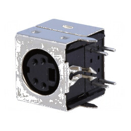 Conector DIN Mini Soclu Mamă PIN 4 THT Unghi 90° - Componentă Electrica Profesională | Electronic-mag.ro | Componente Electronice