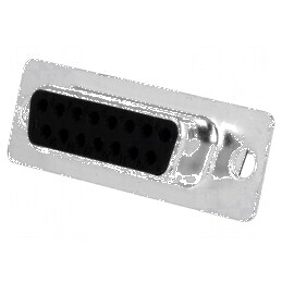 Conector D-Sub 15 PIN Mufă Mamă cu Cablu de Lipire și Placare Aurită | Electronic-mag.ro | Componente Electronice