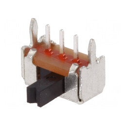 Comutator glisant SPDT 0,1A/12VDC ON-ON THT, Poz: 2, Temperaturi -30÷70°C | Electronic-mag.ro | Componente Electronice