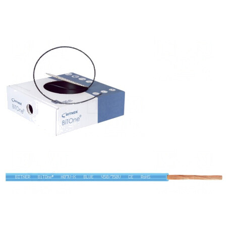 Cablu BiTOne H07V-K 1,5mm² PVC Albastru 450V/750V - Litat Electric | Electronic-mag.ro | Componente Electronice