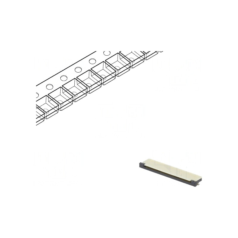 Conector FFC/FPC Orizontal 40 Pin Superioare ZIF pentru Interfață Flexibilă | Electronic-mag.ro | Componente Electronice