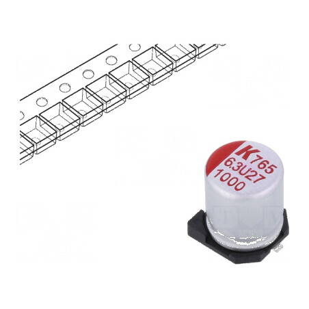 Condensator Polimeric Low ESR 1000uF 6.3VDC SMD - ESR 12mΩ | Electronic-mag.ro | Componente Electronice