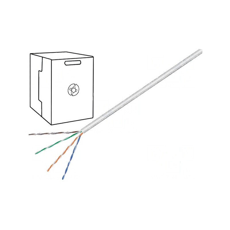 Cablu U/UTP 4x2x24AWG 6 litat CCA PVC gri, 305m, Øcablu 5,8mm - Cablu de rețea de înaltă performanță | Electronic-mag.ro | Componente Electronice Cablu U/UTP 4x2x24AWG 6 litat CCA PVC gri, 305m, Øcablu 5,8mm - Cablu de rețea de înaltă performanță | Electronic-mag.ro | Componente Electronice