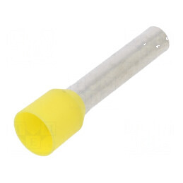 Vârf tub de capăt izolată 6mm² 18mm cositorit crimpat pentru conexiuni electrice profesionale | Electronic-mag.ro | Componente Electronice