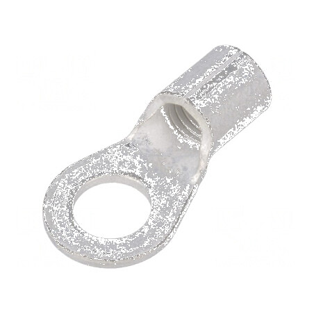 Vârf inelar M6 8mm² crimpat pe cablu neizolat cositorit - Conector electric profesional | Electronic-mag.ro | Componente Electronice