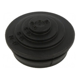 Manșon elastomer termoplastic TPE negru pentru cabluri cu diametru 0-17mm, protecție IP54 | Electronic-mag.ro | Componente Electronice
