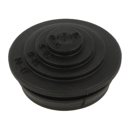 Manșon elastomer termoplastic TPE negru pentru cabluri cu diametru 0-17mm, protecție IP54 | Electronic-mag.ro | Componente Electronice