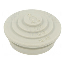 Manșon elastomer termoplastic TPE gri deschis pentru cablu Ø 0-17mm | Electronic-mag.ro | Componente Electronice