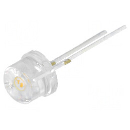 LED 8mm Portocalie 140° Convex, Nr. Term: 2, Iluminare Eficientă | Electronic-mag.ro | Componente Electronice