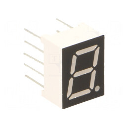 Afișaj LED cu 7 segmente 9,9mm, 0,39 Nr.car: 1, Roșie, 100mcd - Display Numeric Profesional | Electronic-mag.ro | Componente Electronice