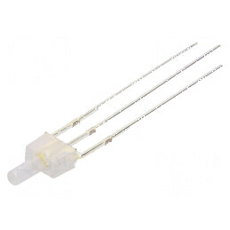 LED Bicolor 2mm Roșu/Alb Rece 330-500mcd 90° Anod 10000K | Electronic-mag.ro | Componente Electronice