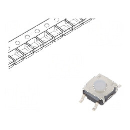 Microîntrerupător TACT SPST-NO 0,05A/32VDC SMT - Pozitie 2, Fara Contacte | Electronic-mag.ro | Componente Electronice