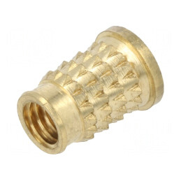 Adaos filetat din alamă M5 BN 37901 - Lungime 10,1 mm pentru plastic | Electronic-mag.ro | Componente Electronice