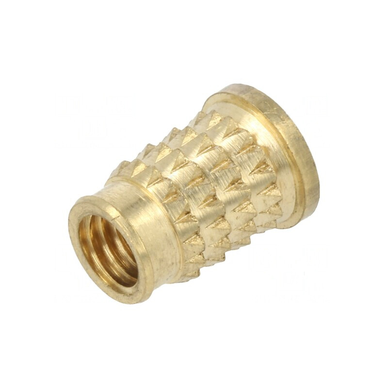 Adaos filetat din alamă M5 BN 37901 - Lungime 10,1 mm pentru plastic | Electronic-mag.ro | Componente Electronice