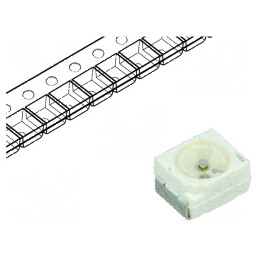 LED SMD 1312 PLCC2 Verde 2240-2800mcd 3.4x3x1.7mm 120° 50mA - Iluminare Eficientă | Electronic-mag.ro | Componente Electronice