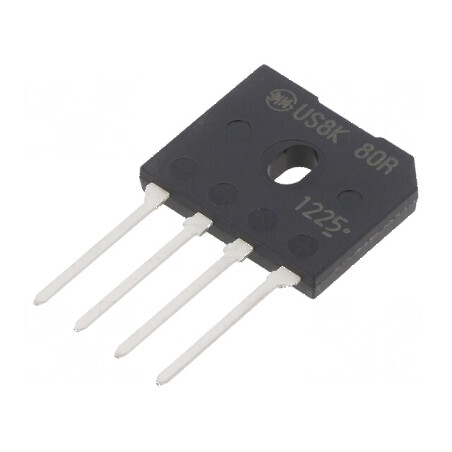"Punte Redresoare Monofazată Urmax 800V 8A Tip D6K THT - Componentă Electronică" | Electronic-mag.ro | Componente Electronice