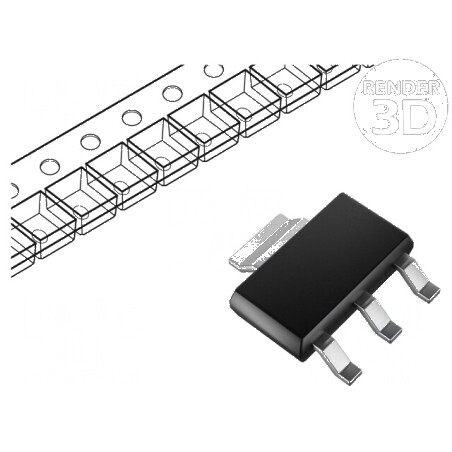 Stabilizator de tensiune LDO nereglabil 3,3V 0,8A SOT223 - IC de înaltă performanță | Electronic-mag.ro | Componente Electronice