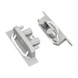 Obturator pentru Profile LED Argintie 2 Bucăți ABS GEN2 cu Orificiu | Electronic-mag.ro | Componente Electronice