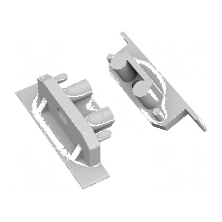 Obturator pentru Profile LED Argintie 2 Bucăți ABS GEN2 cu Orificiu | Electronic-mag.ro | Componente Electronice